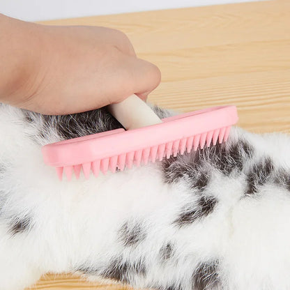Silicone Small Pet Rabbit Comb Grooming Trimmer Fur Brush for Guinea Pig Chinchilla Cleaning Grooming Tool Accessoires Lapin